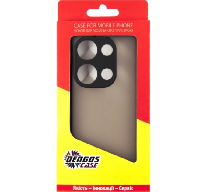 Dengos Чохол до мобільного телефона Dengos POCO M6 Pro 4G Matte + glass (Black) (DG-KM-111)