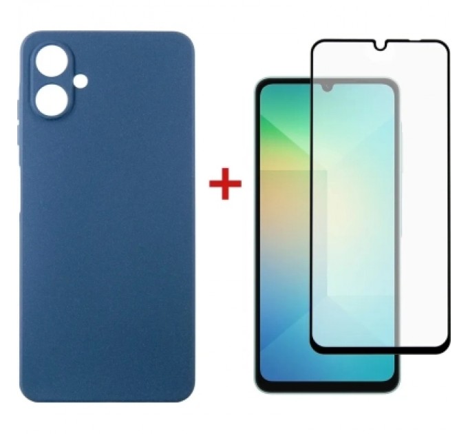 Dengos Чохол до мобільного телефона Dengos Samsung Galaxy A06 Carbon + glass (Blue) (DG-KM-114)
