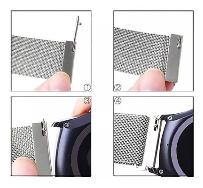 BeCover Ремінець до смарт-годинника BeCover Milanese Style для Samsung Galaxy (20mm)/Watch 5/ Watch 4.../Gear S2 Classic/Gear Sport Rainbow (707678)