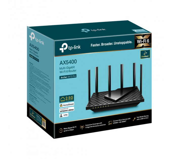 Бездротовий маршрутизатор TP-Link Archer AX72 Pro