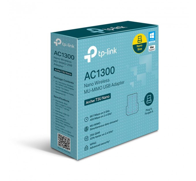 Бездротовий адаптер TP-Link Archer T3U Nano