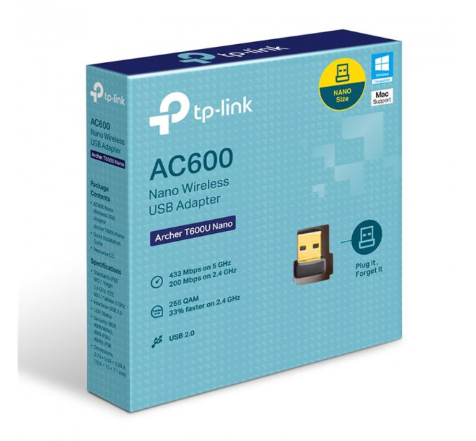 Бездротовий адаптер TP-Link Archer T600U Nano