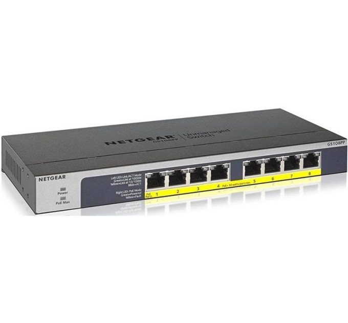 Netgear Комутатор мережевий Netgear GS108PP-100EUS