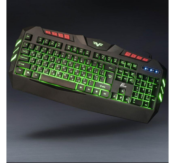 Клавіатура Frime Dragonfly Ukr Black  (FLK18300)