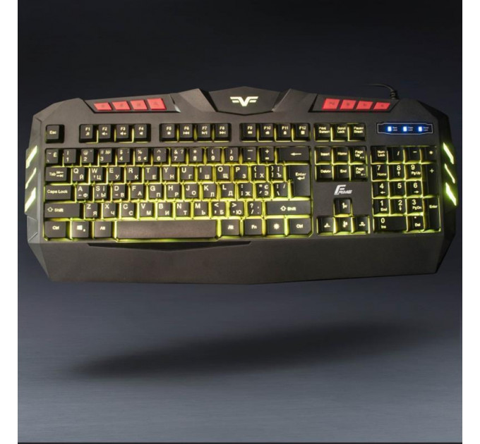 Клавіатура Frime Dragonfly Ukr Black  (FLK18300)