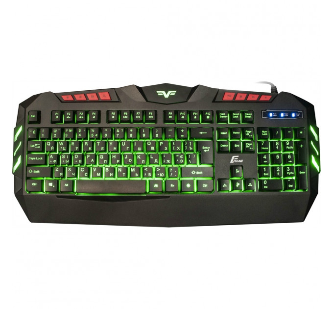 Клавіатура Frime Dragonfly Ukr Black  (FLK18300)
