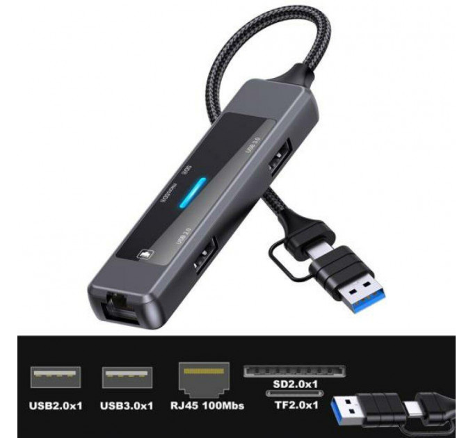 Концентратор USB-C XoKo AC-350