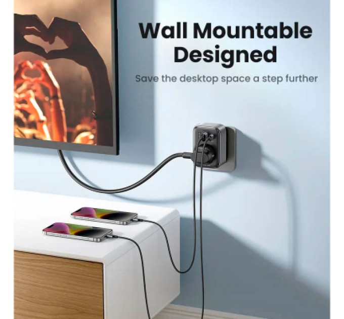 Зарядний пристрій Ugreen 3xUSB 30W Outlet Extender (2хUSB-A+USB-C) CD314 (90613)
