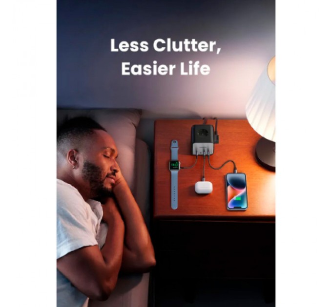 Зарядний пристрій Ugreen 4xUSB 65W DigiNest Cube (2хUSB-C+2xUSB-A) CD268 (60113)