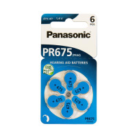 Батарейка Panasonic PR44 / PR675 (1.4V) * 6 (PR-675H/6LB)