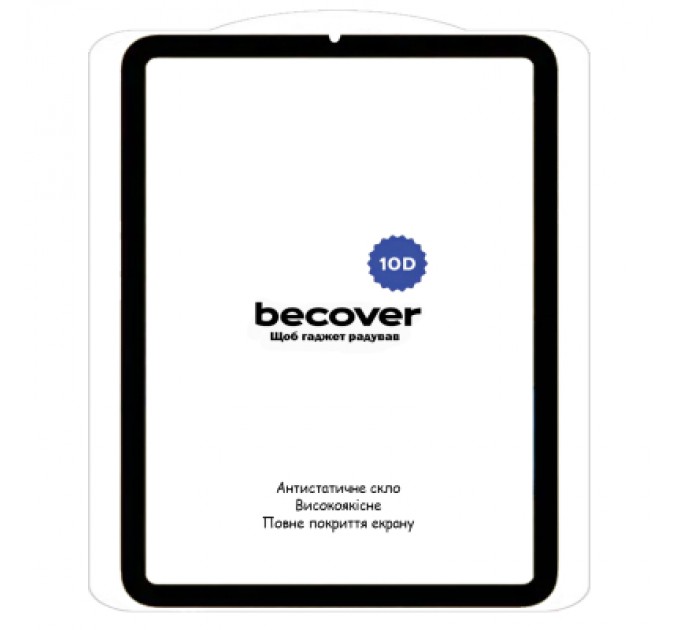 BeCover Скло захисне BeCover 10D Apple iPad Mini 7 2024 Black (712272)