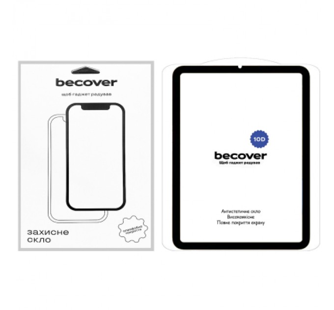BeCover Скло захисне BeCover 10D Apple iPad Mini 7 2024 Black (712272)