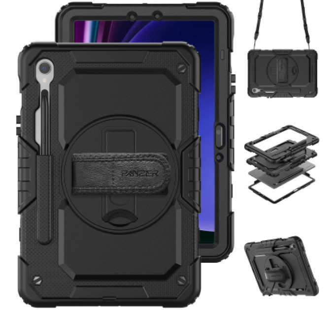Чохол до планшета Armorstandart Panzer Samsung Tab S9 FE / S9 Black (ARM82518)