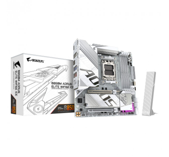 Материнська плата GIGABYTE B850M A ELT WF6E ICE (B850M AORUS ELITE WIFI6E ICE)