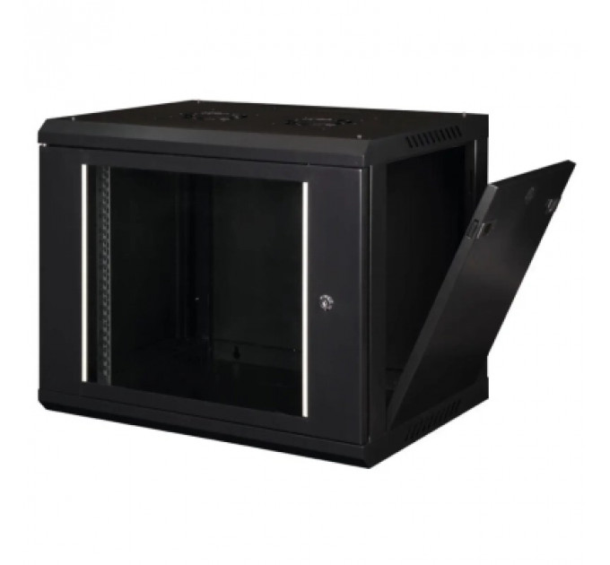 Шафа настінна Hypernet 12U 19" 600x450 ProLine (PL-WMNC-12U-BLACK)
