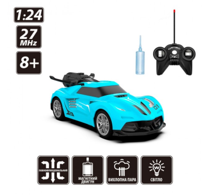 Sulong Toys Радіокерована іграшка Sulong Toys Spray Car – Sport (блакитний, 1:24, світло, функція туман) (SL-354RHBL)