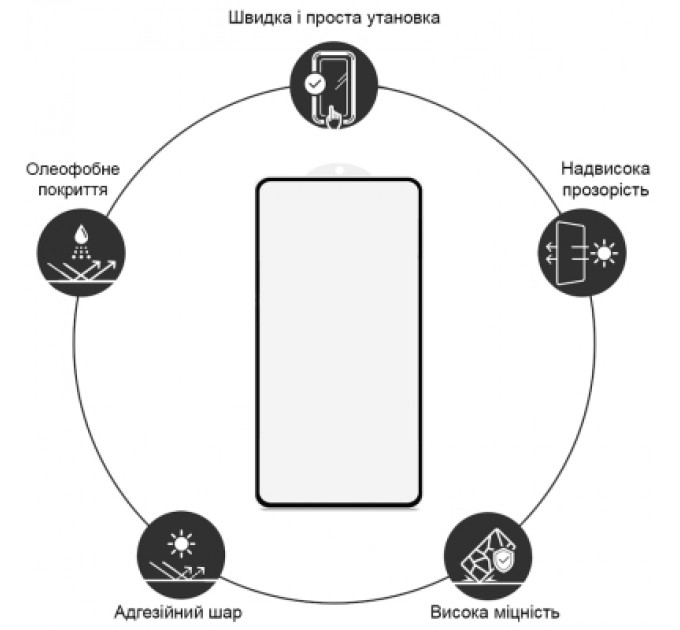 Drobak Скло захисне Drobak Samsung Galaxy S24 FE (Black) (383802)