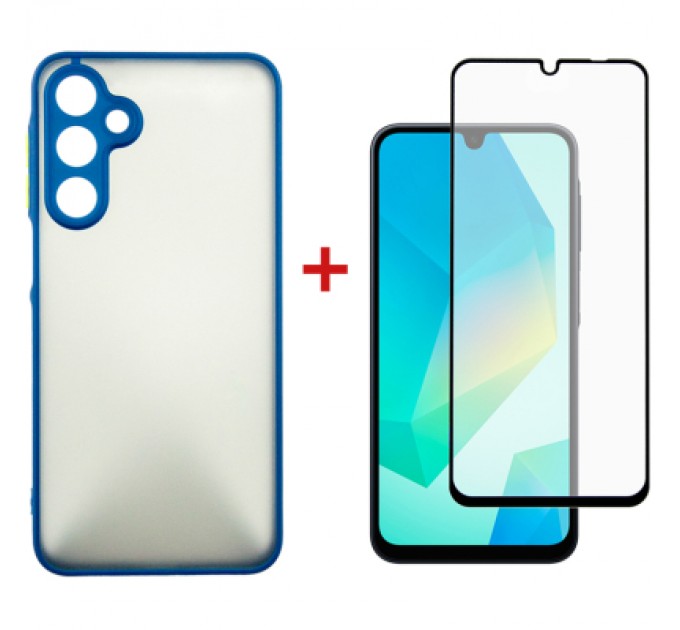 Dengos Чохол до мобільного телефона Dengos Samsung Galaxy A16 5G Matte + glass (Blue) (DG-KM-118)