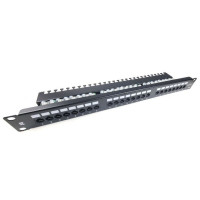 Патч-панель Eserver 19" 1U 24 порта cat.6 UTP krone with cable management (WT-2126-CAT.6)