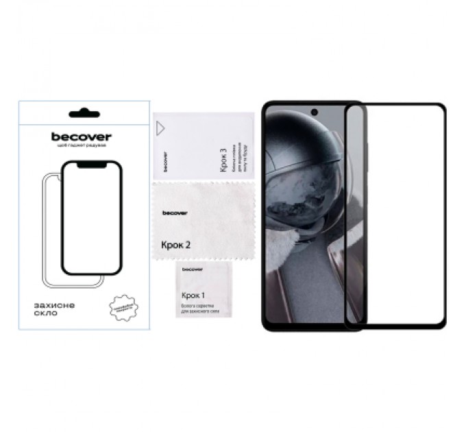 BeCover Скло захисне BeCover Poco F6 Pro Black (712585)