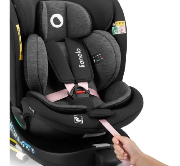 Lionelo Автокрісло Lionelo Navy I-Size Black Pink (LO-NAVY I-SIZE BLACK PINK)