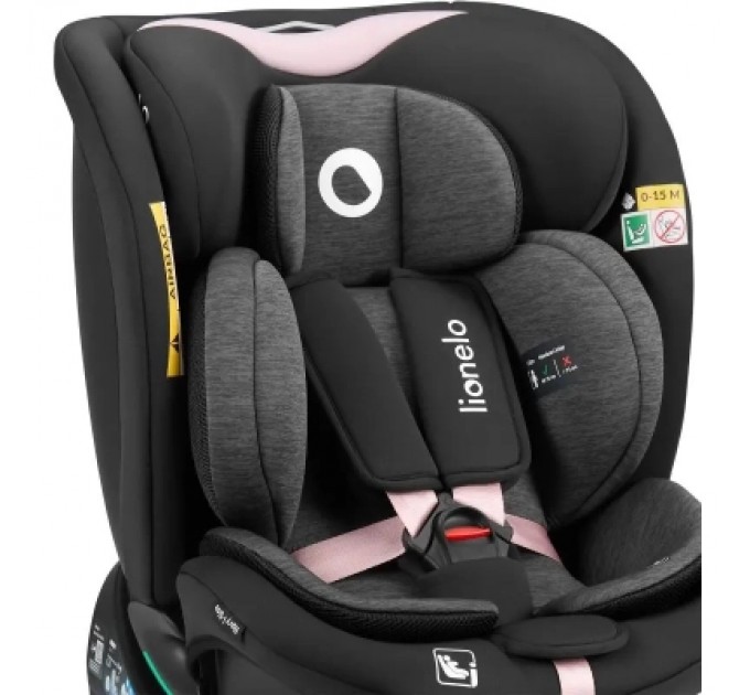 Lionelo Автокрісло Lionelo Navy I-Size Black Pink (LO-NAVY I-SIZE BLACK PINK)