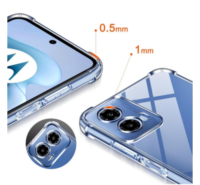 BeCover Чохол до мобільного телефона BeCover Anti-Shock Motorola Moto G35 Clear (712779)