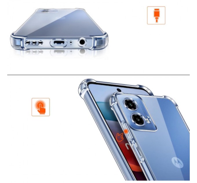 BeCover Чохол до мобільного телефона BeCover Anti-Shock Motorola Moto G35 Clear (712779)