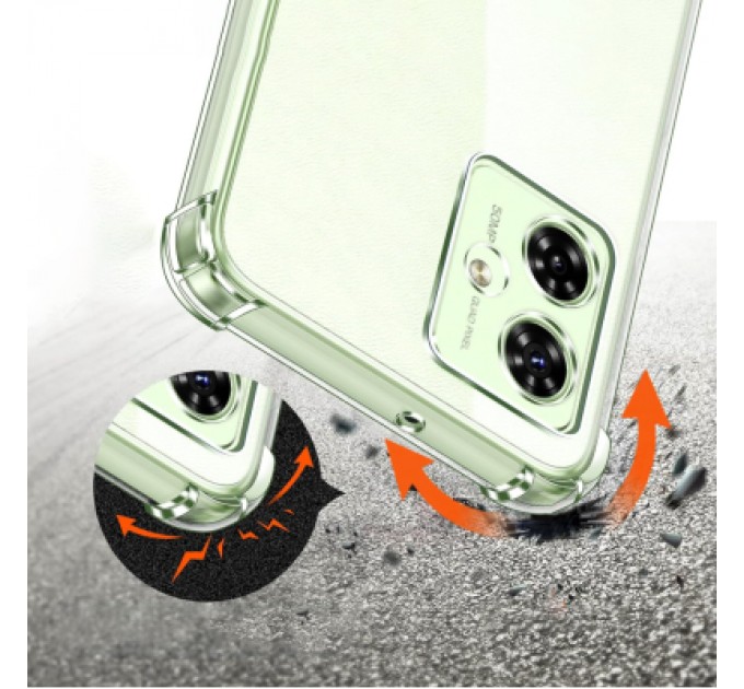 Чохол до мобільного телефона BeCover Anti-Shock Motorola Moto G55 Clear (712780)