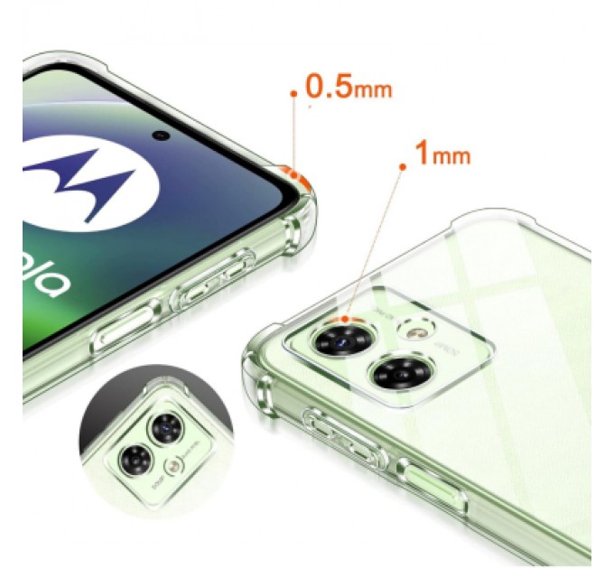 Чохол до мобільного телефона BeCover Anti-Shock Motorola Moto G55 Clear (712780)