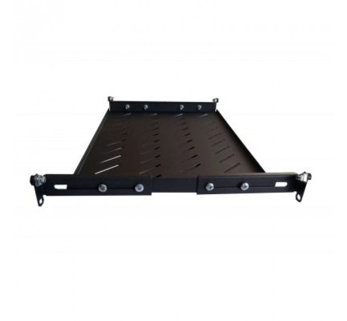 Полка 19" Hypernet 1U глиб. 300мм, в шкафи глибиною 450мм, колір чорний (U-FS-45-Black)