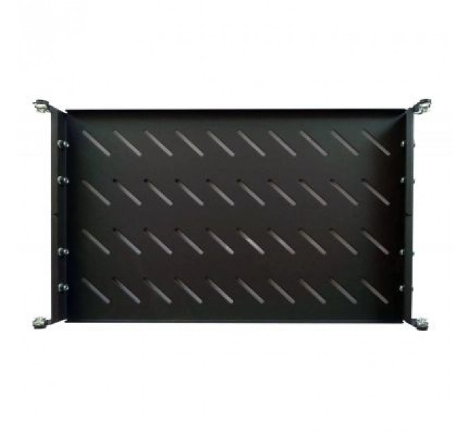 Полка 19" Hypernet 1U глиб. 300мм, в шкафи глибиною 450мм, колір чорний (U-FS-45-Black)