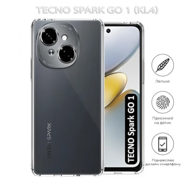 BeCover Чохол до мобільного телефона BeCover Tecno Spark Go 1 (KL4) Transparancy (712754)