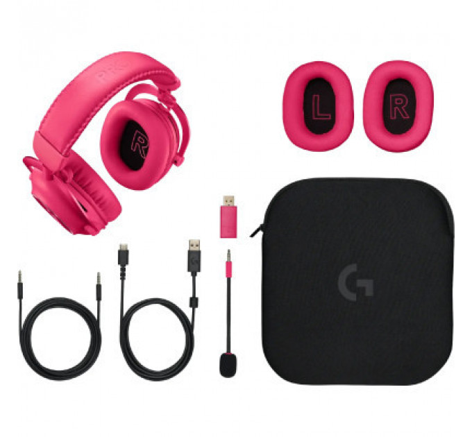 Навушники Logitech G Pro X 2 Lightspeed Wireless Magenta (981-001275)