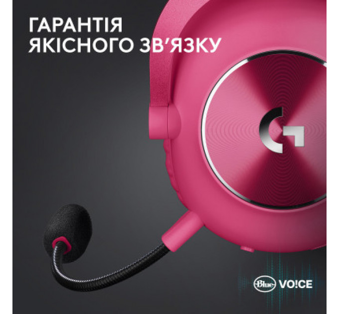 Навушники Logitech G Pro X 2 Lightspeed Wireless Magenta (981-001275)