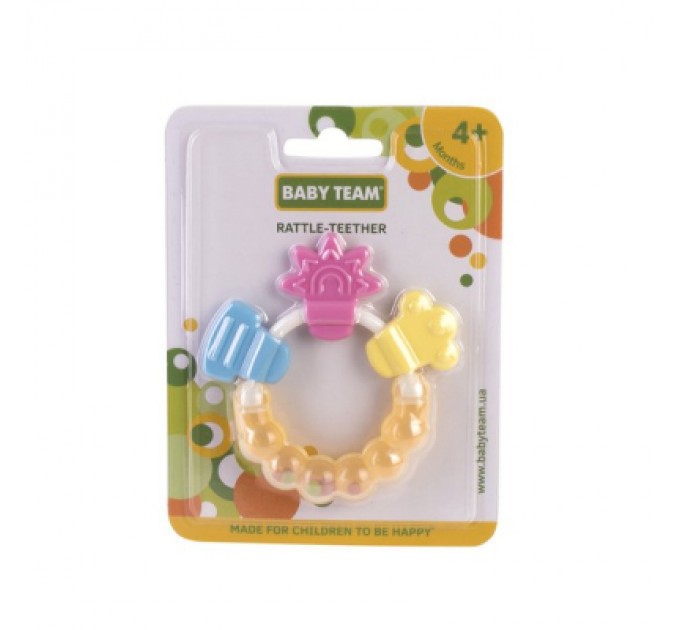 Baby Team Прорізувач Baby Team Брязкальце Квіточка (4824428084109)