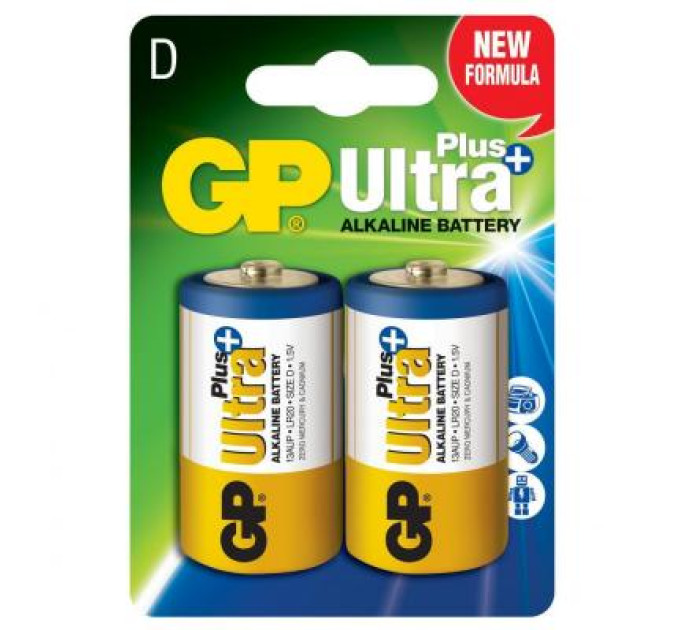 Gp Батарейка Gp D Ultra Plus LR20 * 2 (13AUP-U2 / 4891199100369)