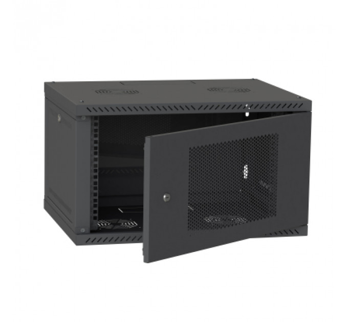 Шафа настінна Ipcom 4U, 600*350, перфорація, RAL9005 (СН-4U-060х035-ДП-9005)