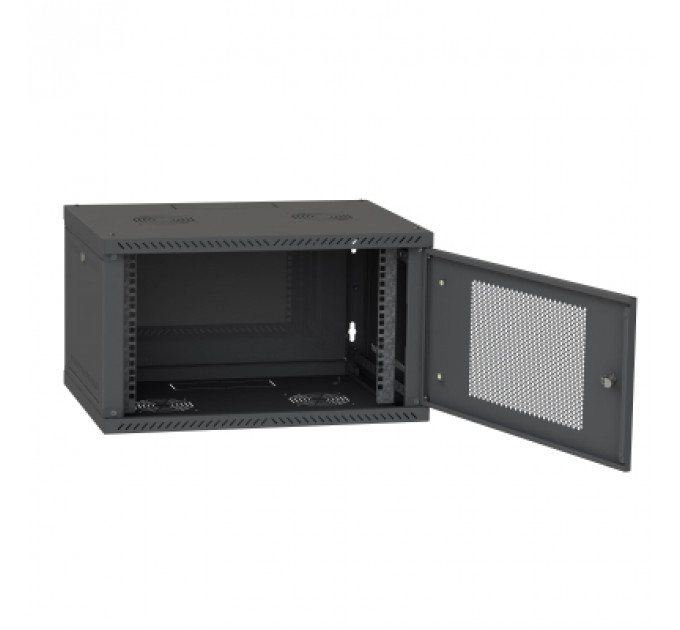 Шафа настінна Ipcom 4U, 600*350, перфорація, RAL9005 (СН-4U-060х035-ДП-9005)