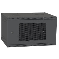Шафа настінна Ipcom 4U, 600*350, перфорація, RAL9005 (СН-4U-060х035-ДП-9005)