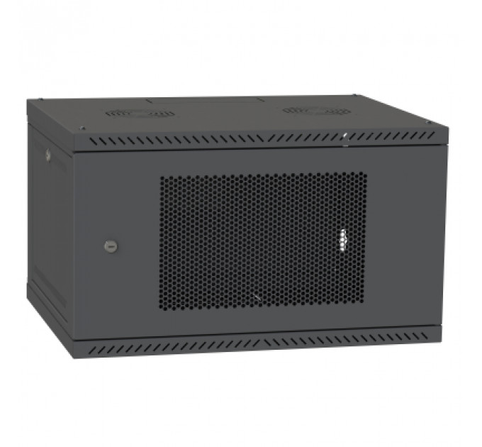Шафа настінна Ipcom 4U, 600*350, перфорація, RAL9005 (СН-4U-060х035-ДП-9005)