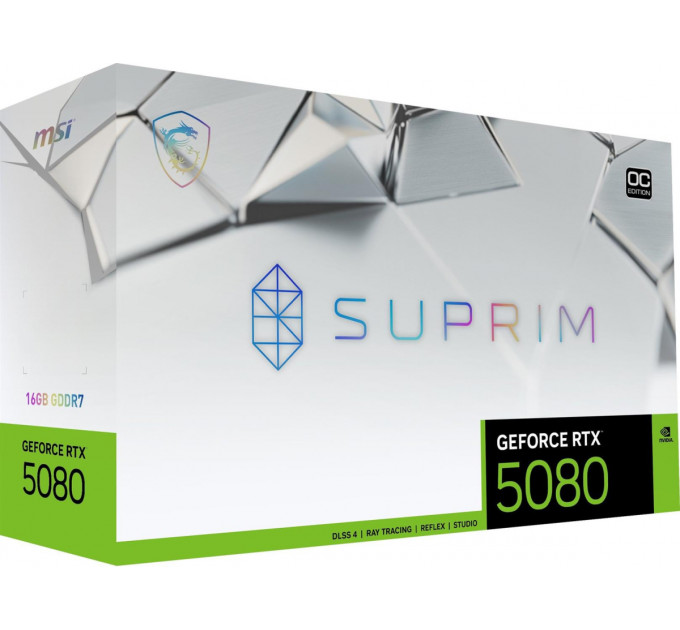 Відеокарта GF RTX 5080 16GB GDDR7 Suprim SOC MSI (GeForce RTX 5080 16G SUPRIM SOC)
