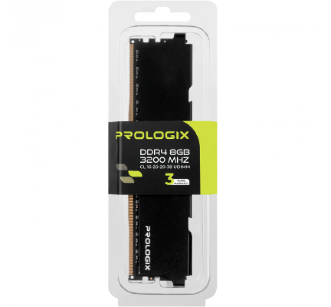 Модуль пам'яті для комп'ютера DDR4 8GB 32GB 3200 MHz Black Prologix (PRO8GB3200B4)