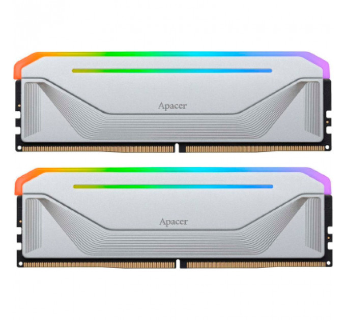 Модуль пам'яті для комп'ютера DDR5 32GB (2x16GB) 6000 MHz NOX RGB Silver Apacer (AH5U32G60C622NWAA-2)