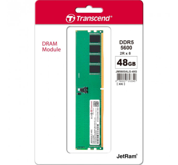 Модуль пам'яті для комп'ютера DDR5 48GB 5600 MHz Transcend (JM5600ALE-48G)