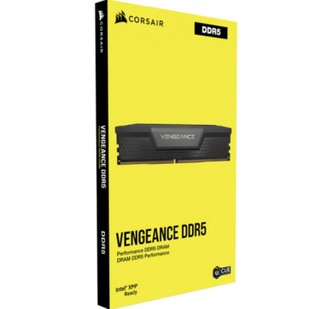 Модуль пам'яті для комп'ютера DDR5 64GB (2x32GB) 6000 MHz Vengeance Black Corsair (CMK64GX5M2B6000C40)