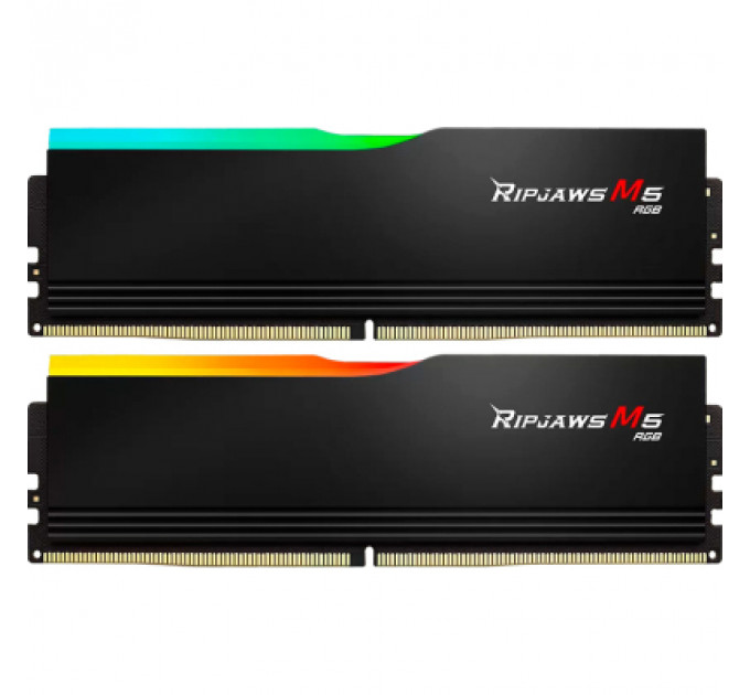 Модуль пам'яті для комп'ютера DDR5 32GB (2x16GB) 6000 MHz Ripjaws M5 RGB Matte Black G.Skill (F5-6000J3040F16GX2-RM5RK)