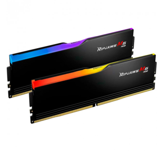 Модуль пам'яті для комп'ютера DDR5 32GB (2x16GB) 6000 MHz Ripjaws M5 RGB Matte Black G.Skill (F5-6000J3040F16GX2-RM5RK)
