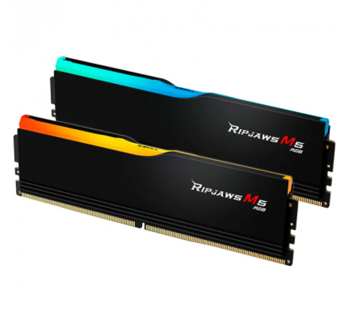 Модуль пам'яті для комп'ютера DDR5 32GB (2x16GB) 6000 MHz Ripjaws M5 RGB Matte Black G.Skill (F5-6000J3238F16GX2-RM5RK)