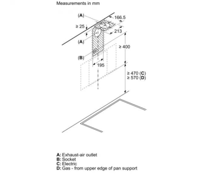 Bosch Витяжка кухонна Bosch DWK64PJ60T